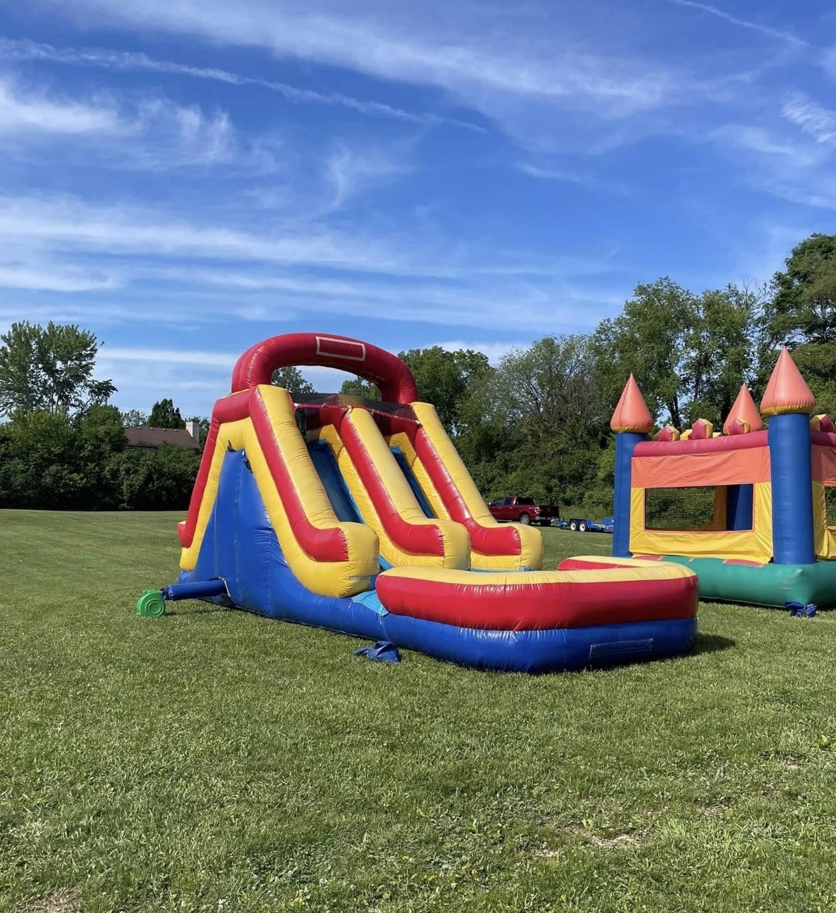 Inflatable slide