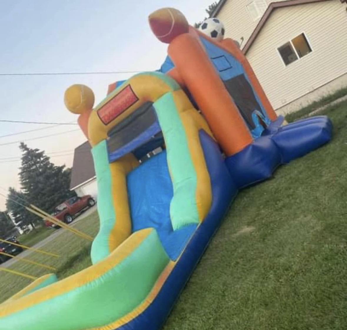 Inflatable water slide